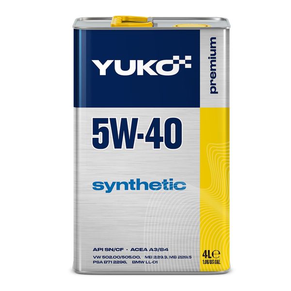 YUKO SYNTHETIC 5W-40, 4L 21597 фото