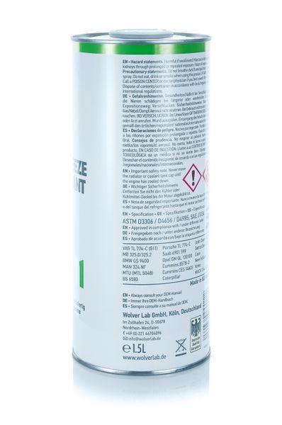 Wolver Antifreeze & Coolant Ready to Use WG11 (Green) 15110 фото