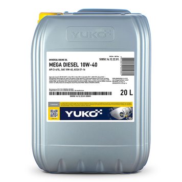 YUKO MEGA DIESEL 10W-40, 20L 21325 фото