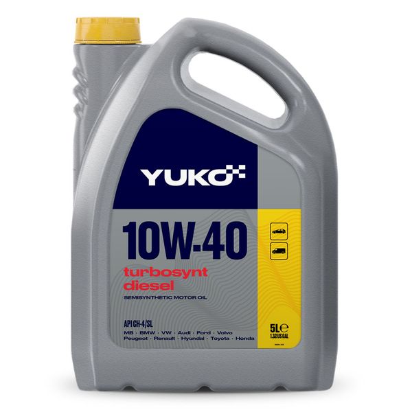 YUKO TURBOSYNT DIESEL 10W-40, 5L 6084 фото